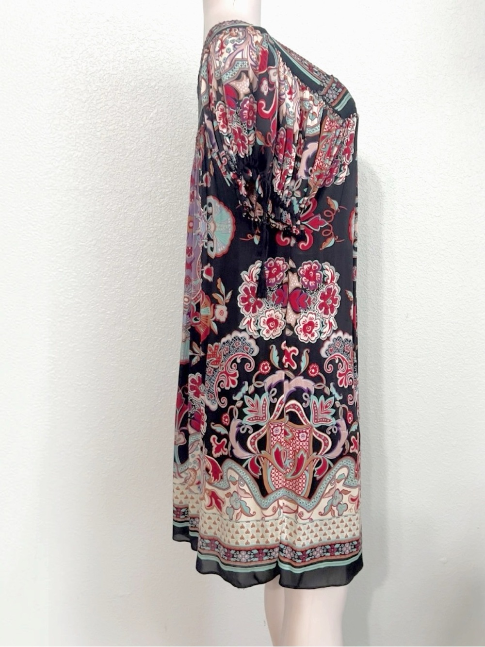 Vintage 90s Y2K 100% Silk Shift dress SZ 12 - Picture 5 of 8